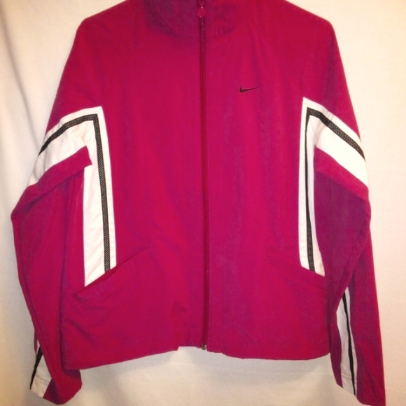 Nike Zip~Up Fuscia/Pink Women's Rain/Windbreaker Spring Jacket•Size Medium•Y2k - Picture 7 of 16